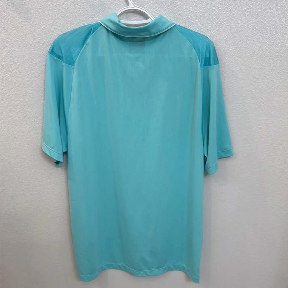 Men's Aqua Golf Polo Shirt - Picture 2 of 4